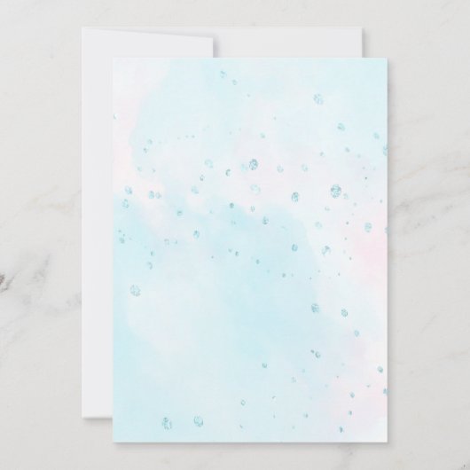 Meisje auto rijden door Baby shower Kaart (Achterkant)