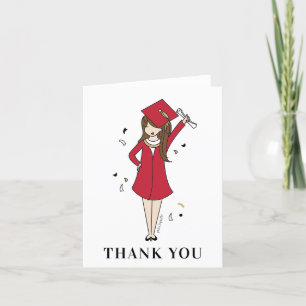  meisje Avatar   Afstuderen van de middelbare scho Bedankkaart