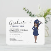  meisje Avatar | Afstuderen van de middelbare scho Kaart (Staand voorkant)