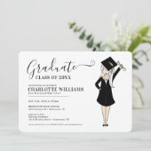  meisje Avatar | Afstuderen van de middelbare scho Kaart (Staand voorkant)