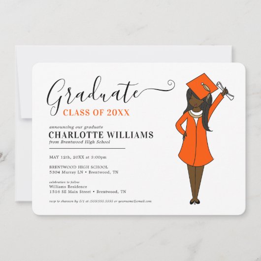  meisje Avatar | Afstuderen van de middelbare scho Kaart (Voorkant)