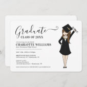  meisje Avatar | Afstuderen van de middelbare scho Kaart (Voorkant / Achterkant)