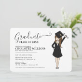  meisje Avatar | Afstuderen van de middelbare scho Kaart (Staand voorkant)