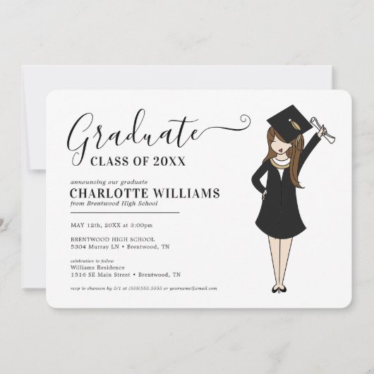  meisje Avatar | Afstuderen van de middelbare scho Kaart (Voorkant)