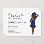  meisje Avatar | Afstuderen van de middelbare scho Kaart (Voorkant / Achterkant)