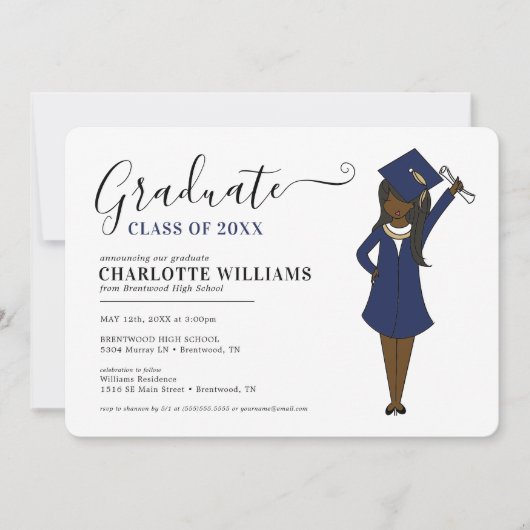  meisje Avatar | Afstuderen van de middelbare scho Kaart (Voorkant)