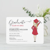  meisje Avatar | Afstuderen van de middelbare scho Kaart (Staand voorkant)