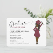  meisje Avatar | Afstuderen van de middelbare scho Kaart (Staand voorkant)