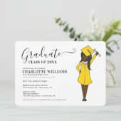  meisje Avatar | Afstuderen van de middelbare scho Kaart (Staand voorkant)