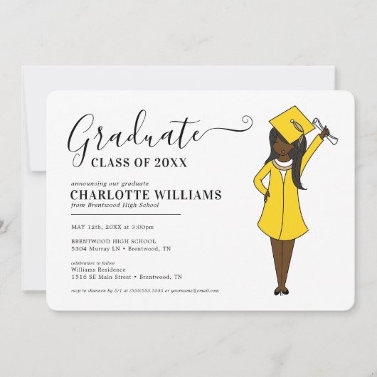  meisje Avatar | Afstuderen van de middelbare scho Kaart (Voorkant)