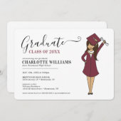  meisje Avatar | Afstuderen van de middelbare scho Kaart (Voorkant / Achterkant)