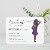  meisje Avatar | Afstuderen van de middelbare scho Kaart (Staand voorkant)