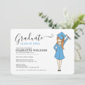  meisje Avatar | Afstuderen van de middelbare scho Kaart (Staand voorkant)