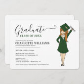  meisje Avatar | Afstuderen van de middelbare scho Kaart (Voorkant / Achterkant)