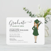  meisje Avatar | Afstuderen van de middelbare scho Kaart (Staand voorkant)