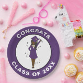  meisje Avatar | Afstuderen van de middelbare scho Papieren Bordje (Feest)