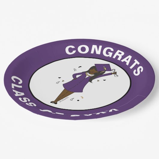  meisje Avatar | Afstuderen van de middelbare scho Papieren Bordje (Gekanteld)