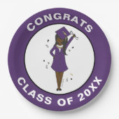  meisje Avatar | Afstuderen van de middelbare scho Papieren Bordje (Voorkant)