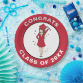  meisje Avatar | Afstuderen van de middelbare scho Papieren Bordje (Feest)