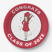  meisje Avatar | Afstuderen van de middelbare scho Papieren Bordje (Voorkant)