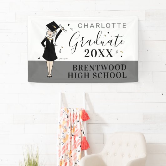  meisje Avatar | Afstuderen van de middelbare scho Spandoek (Insitu)