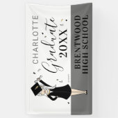  meisje Avatar | Afstuderen van de middelbare scho Spandoek (Verticaal)