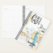Meisje Baas kantoor Monogram naam gepersonaliseerd Planner (Display)