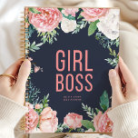 Meisje Baas | Marine en roze bloemen gepersonalise Planner<br><div class="desc">Versterk uw planning met deze "Girl Boss" marine en roze bloemen gepersonaliseerde planner. Ontworpen voor vrouwen die hun leiderschapsrollen omarmen, combineert deze planner stijlvol bloemwerk met praktische functionaliteit. Het chique marine- en roze kleurenschema voegt een vleugje verfijning toe aan uw dagelijkse organisatie. Personaliseer het met jouw naam voor een unieke...</div>