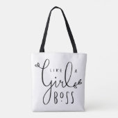 Meisje baas vrouwen lieve dagelijkse canvas tas (Achterkant)