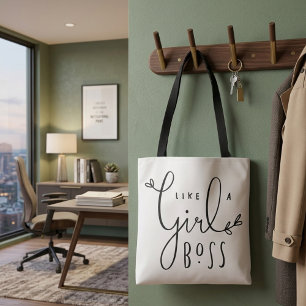 Meisje baas vrouwen lieve dagelijkse canvas tas
