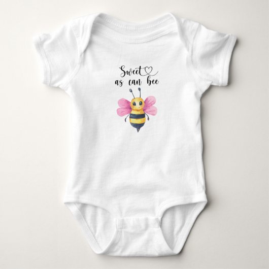 Meisje Baby Bij - zoet als kan bij Romper (Voorkant)