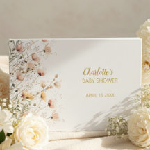 meisje baby bloemen wilde bloemen folie gast boek