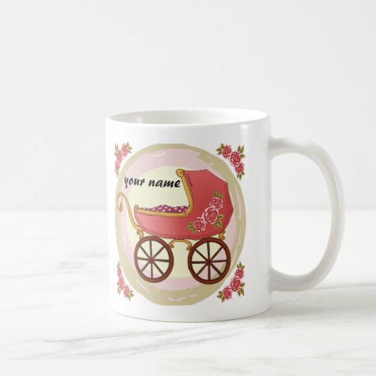 Meisje Baby Buggy Koffiemok (Rechts)