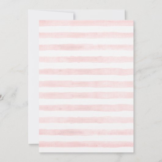 Meisje Baby Bunny 1e Verjaardagsfeestuitnodiging Kaart (Achterkant)