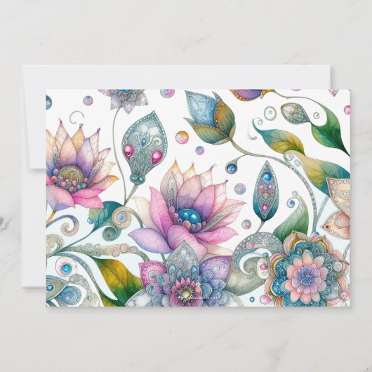 Meisje Baby Douche Uitnodigingen Spring Bunny (Achterkant)