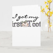 Meisje Baby eerste tand Kaart (Gele Bloem)