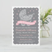 Meisje Baby Het is koud Buiten Douche Uitnodiging (Staand voorkant)