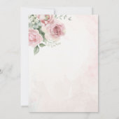 Meisje Baby in Bloom Baby shower Bedankkaart (Achterkant)