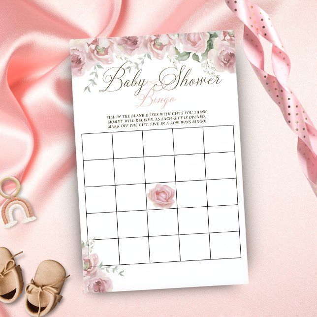 Meisje Baby in Bloom Baby shower Bingo Game (Creator heeft geüpload)