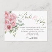Meisje Baby in Bloom Baby shower Boeken voor Baby Informatiekaartje (Voorkant)