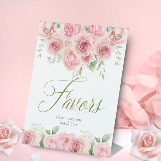 Meisje Baby in Bloom Baby shower Favors Sign Reclamebord Met Voetstuk