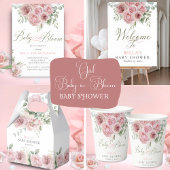 Meisje Baby in Bloom Baby shower Gasten Boek
