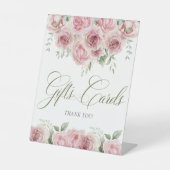 Meisje Baby in Bloom Baby shower Geschenken en Kaa Reclamebord Met Voetstuk (Voorkant)