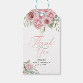 Meisje Baby in Bloom Baby shower Gift Label Cadeaulabel (Voorkant)