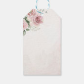 Meisje Baby in Bloom Baby shower Gift Label Cadeaulabel (Achterkant)