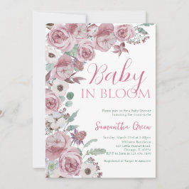 Meisje Baby in Bloom Baby shower Kaart