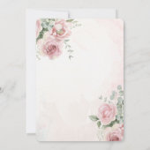 Meisje Baby in Bloom Baby shower Kaart (Achterkant)