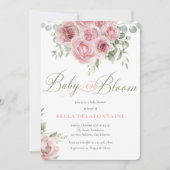 Meisje Baby in Bloom Baby shower Kaart (Voorkant)