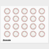 Meisje Baby in Bloom Baby shower Ronde Sticker (Vel)