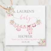 Meisje Baby Kleding Baby shower Bedankjes Labels (Voorkant)